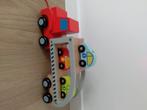 Houten vrachtwagen met auto's, Kinderen en Baby's, Speelgoed | Houten speelgoed, Zo goed als nieuw, Ophalen, Duw- of Trekspeelgoed