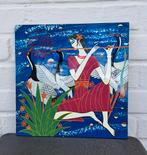 oeuvre d'art : femme faisant de la musique avec des grues, Enlèvement ou Envoi