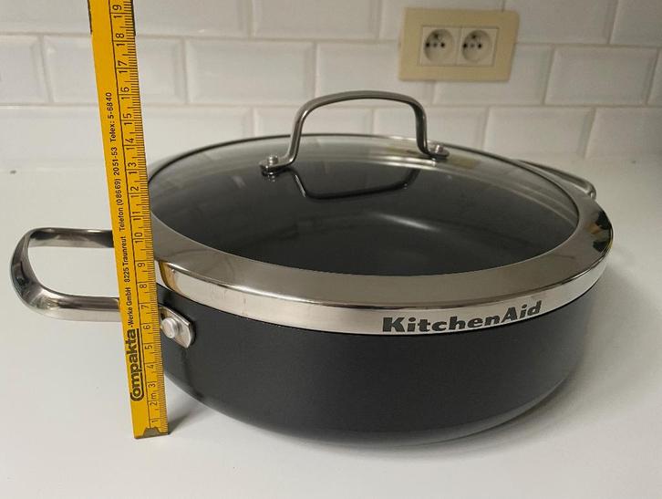 Kitchen Aid - kookpot 28cm (4,2 liter), Huis en Inrichting, Keuken | Potten en Pannen, Gebruikt, Kookpan of Snelkookpan, Ophalen