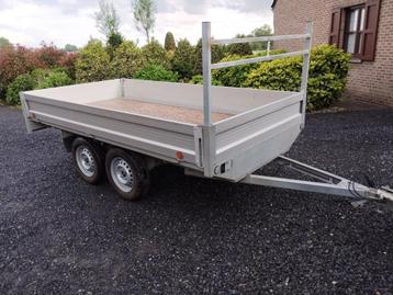 aanhangwagen alu plateau 3x1,6m dubbelas