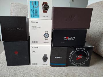 Diverse horloges (Nixon, Casio, Polar, Michael Kors,...) beschikbaar voor biedingen