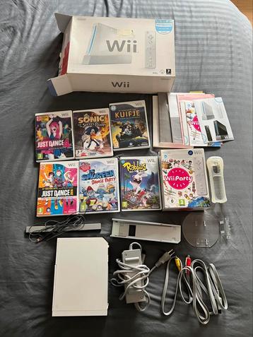 Nintendo Wii met 6 spelletjes 