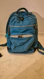 Blauwe Kipling rugzak voor school met drie compartimenten., Ophalen of Verzenden, Gebruikt