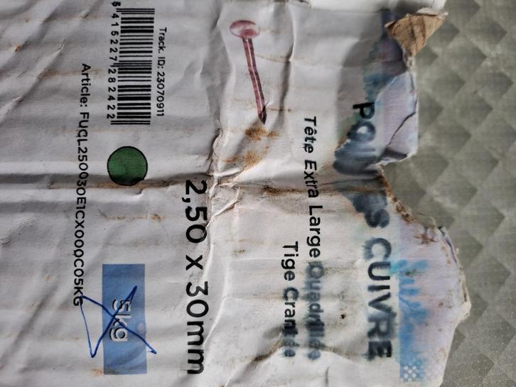 Koperen nagels NIEUW, Doe-het-zelf en Bouw, IJzerwaren en Bevestigingsmiddelen, Nieuw, Spijkers, Ophalen of Verzenden