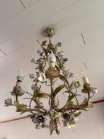 Vintage italiaanse luster in porselein, Huis en Inrichting, Lampen | Kroonluchters, Ophalen, Zo goed als nieuw