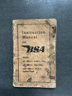 Vintage BSA – Instruction manual for the models A7 and A10, Enlèvement ou Envoi