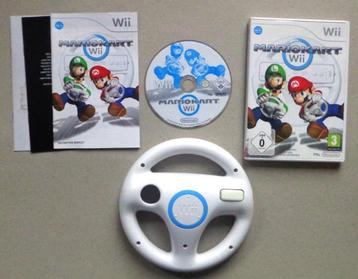 Mario Kart + origineel stuurtje wit voor de Nintendo Wii beschikbaar voor biedingen