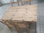 Table et 4 chaises bois, Enlèvement, Bois