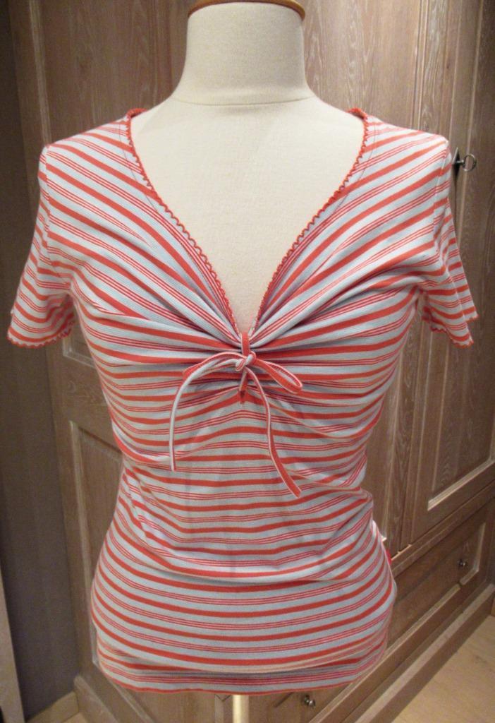 Nieuwe Jackpot top in gestreepte katoen, Medium, Kleding | Dames, Topjes, Nieuw, Oranje, Korte mouw, Verzenden