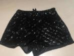 Zwarte glitter short cool cat maat xs als nieuw, Ophalen of Verzenden, Zo goed als nieuw, Maat 34 (XS) of kleiner