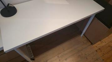 IKEA bureau / tafel - wit, in hoogte verstelbaar, Enlèvement, Réglable en hauteur, Utilisé, Bureau