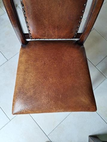 Massief eiken eetkamertafel (uittrekbaar) met 6 stoelen., 150 à 200 cm, Cinq personnes ou plus, Rond, 100 à 150 cm