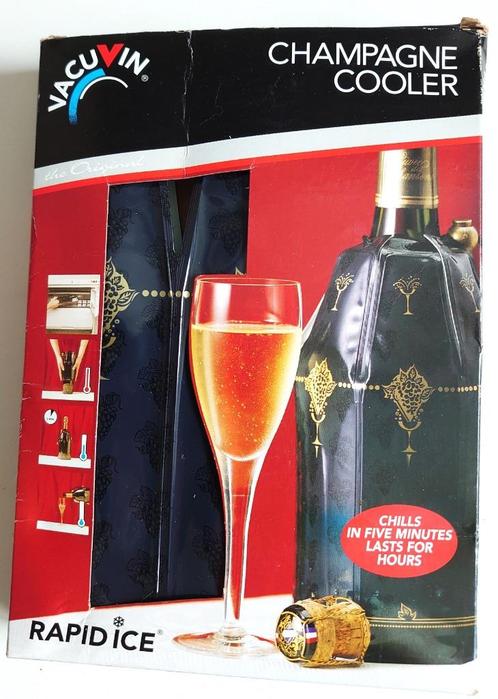 Vacuvin : Rapid Ice - Champagne cooler / actieve koeler 5min, Hobby en Vrije tijd, Feestartikelen, Zo goed als nieuw, Ophalen of Verzenden
