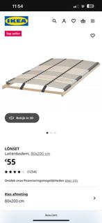 2 nieuwe lattenbodems IKEA LÖNSET 80x200, Maison & Meubles, Chambre à coucher | Matelas & Sommiers, Neuf, Une personne, Sommier