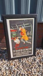 Antieke NS Reclame Poster, ontwerp is van Joop Geesink😍, Verzamelen, Ophalen, Gebruikt, Trein, Overige typen