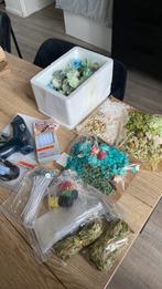 Set met droogbloemen, lintjes, kaarsenset, etc, Hobby en Vrije tijd, Knutselen, Nieuw, Ophalen of Verzenden