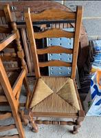4 eikenhouten rieten stoelen, Antiek en Kunst, Ophalen