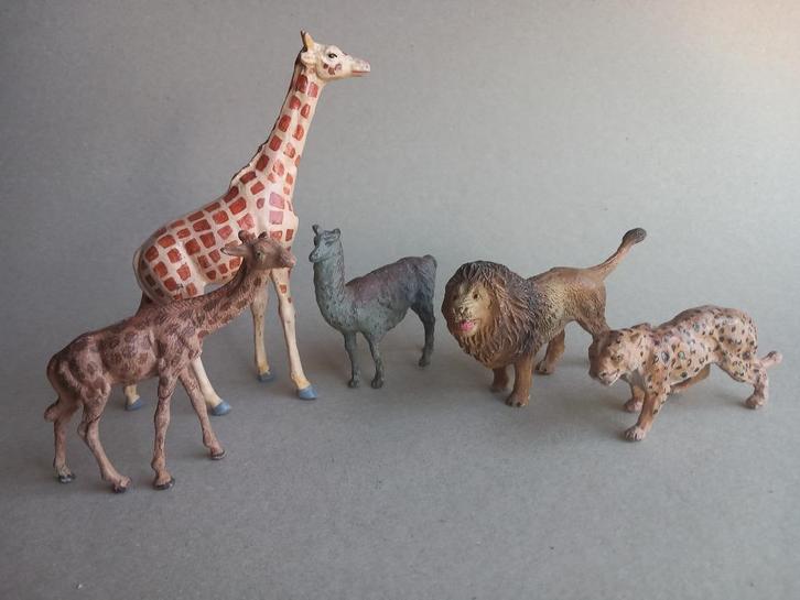 Lot van 5 wilde dieren (1930 - 1940), Verzamelen, Poppetjes en Figuurtjes, Zo goed als nieuw, Ophalen
