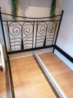 Zwart metalen bed 160 x 200, Huis en Inrichting, Slaapkamer | Bedden, Ophalen, Gebruikt, Zwart, Tweepersoons