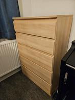 Kast met 5 laden – natuurlijke eikenkleur, Ophalen, Gebruikt