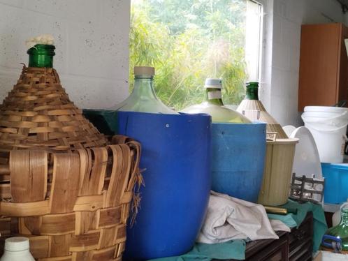 Gistingsflessen, dame jeanne, wijnflessen 40-60l, Hobby en Vrije tijd, Overige Hobby en Vrije tijd, Zo goed als nieuw, Ophalen