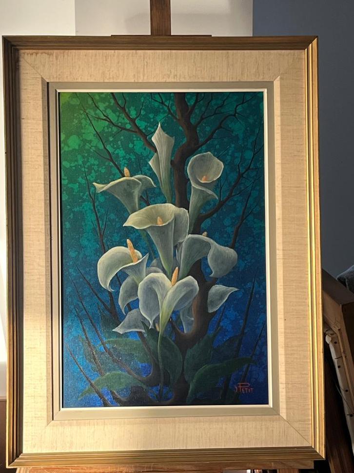 Peinture de Jules PETIT, Antiek en Kunst, Kunst | Schilderijen | Modern, Ophalen of Verzenden