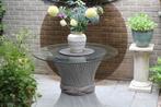 Bamboe tafel met glas, Ophalen