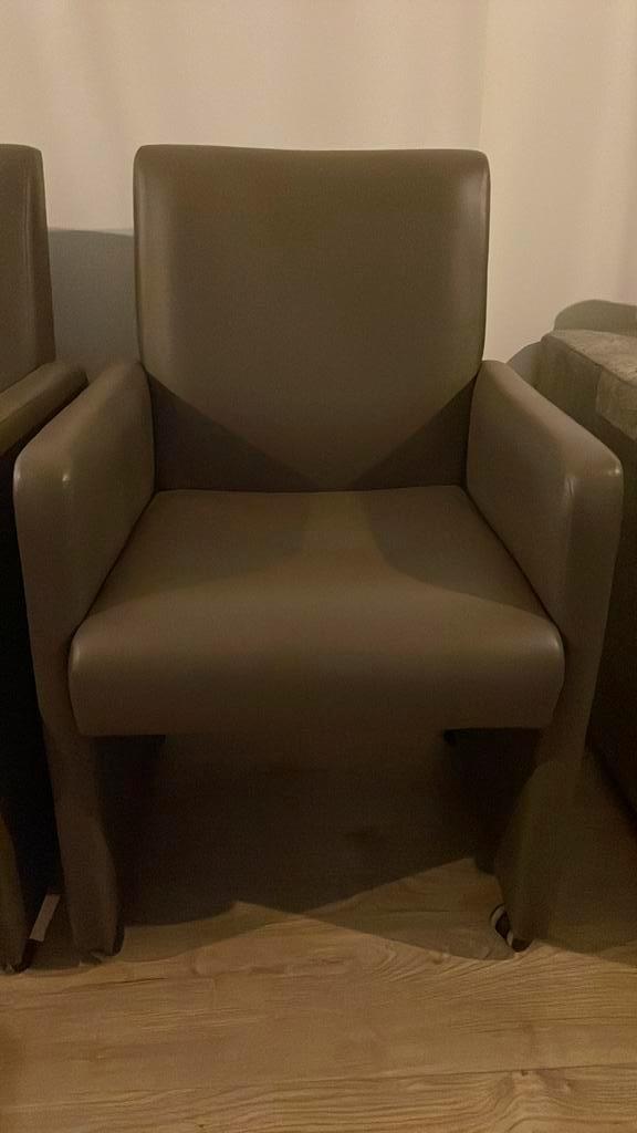 6 mooie stoelen, Huis en Inrichting, Stoelen, Zo goed als nieuw, Vijf, Zes of meer stoelen, Leer, Bruin, Ophalen