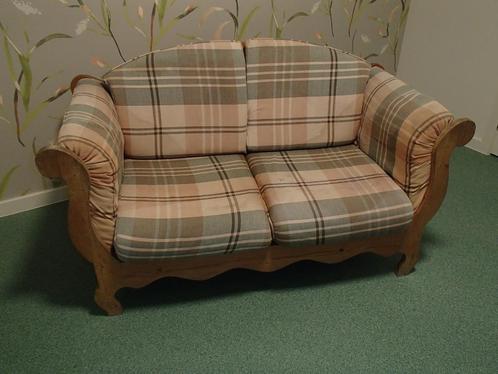 sofa, Huis en Inrichting, Zetels | Zetels, Gebruikt, Tweepersoons, Hout, Stof, Ophalen