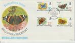 Guernsey. FDC Butterflies Issue, Collections, Collections Autre, Enlèvement ou Envoi