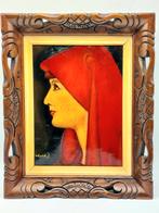 Reproductie portret van Sint Fabiola in kader, Ophalen