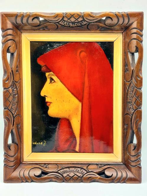 Reproductie portret van Sint Fabiola in kader, Antiek en Kunst, Kunst | Schilderijen | Klassiek, Ophalen