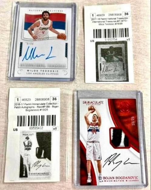 2x panini basketbal kaart met handtekening 2016-17 / 2017-18, Verzamelen, Sportartikelen en Voetbal, Nieuw, Spelerskaart, Ophalen of Verzenden