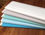 637)150x50cm Katoen effen wit / grijs / blauw / munt, Blauw, 120 cm of meer, Nieuw, Ophalen of Verzenden