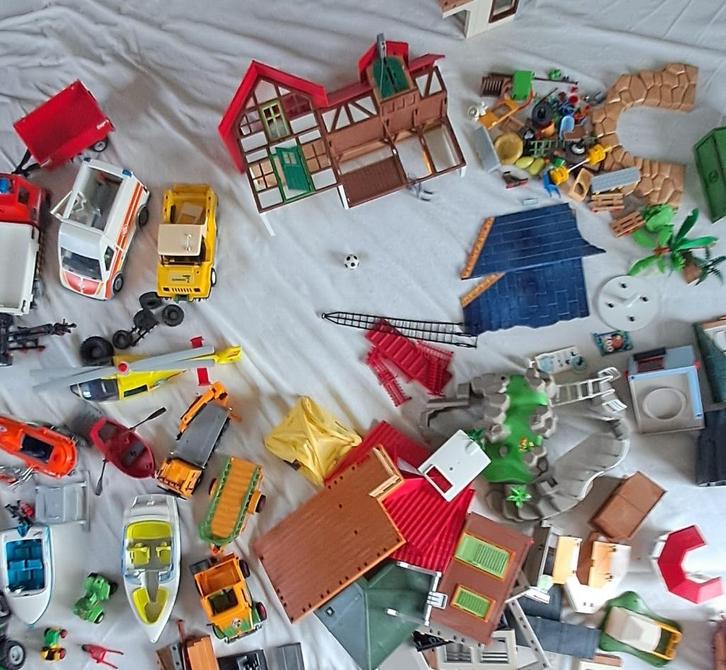 Grote Playmobil-verzameling – voertuigen, gebouwen, poppetje, Kinderen en Baby's, Speelgoed | Playmobil, Zo goed als nieuw, Los Playmobil