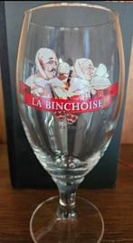 Oud bierglas La Binchoise Binche, Ophalen of Verzenden, Zo goed als nieuw, Bierglas