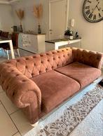 Bruine zetel sofa tweepersoons, 100 tot 125 cm, Stof, Ophalen of Verzenden, Zo goed als nieuw