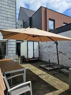 Paco zweefparasol beige 260x260, Tuin en Terras, Ophalen, 2 tot 3 meter, Kantelbaar, Zweefparasol