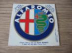 Sticker Alfa Romeo, Collections, Autocollants, Comme neuf, Enlèvement ou Envoi, Marque