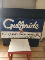 Emaillebord Gulf, Ophalen of Verzenden, Zo goed als nieuw, Reclamebord