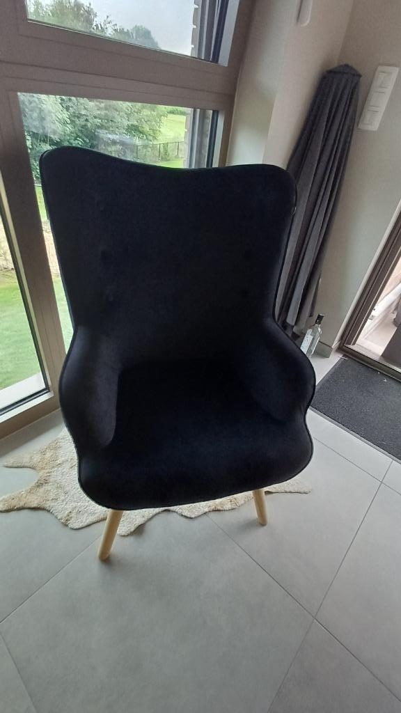 chique landeljke kuipzetel 50 €, Huis en Inrichting, Fauteuils, Zo goed als nieuw, Hout, Stof, Overige materialen, 50 tot 75 cm