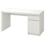 Ikea Malm bureau wit, Huis en Inrichting, Ophalen, Zo goed als nieuw, Bureau