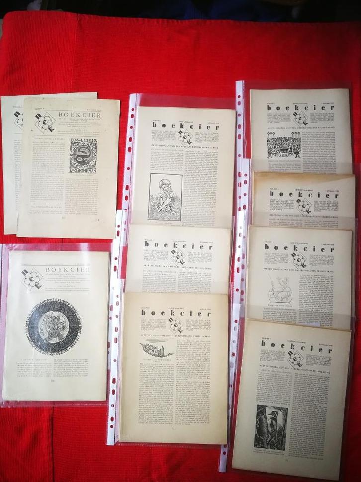 Lot ex-libris -tijdschiften uit de jaren 30. Bieden v.a. €12, Antiek en Kunst, Kunst | Etsen en Gravures, Ophalen of Verzenden