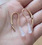 Elegante oorringen met verguld goud en zirkonia, Handtassen en Accessoires, Oorbellen, Hangers, Verzenden, Nieuw, Goud
