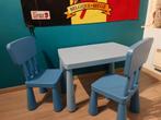 Ikea kindertafel + 2 stoelen, Kinderen en Baby's, Ophalen, Gebruikt, Stoel(en)
