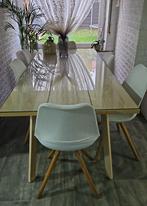 eettafel met 6 stoelen  van ikea, Ophalen, Gebruikt, 50 tot 100 cm, Vijf personen of meer