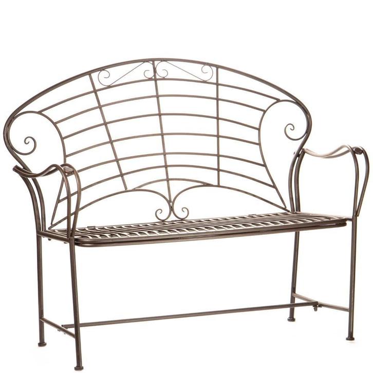 metalen tuinbank in bruine kleuren..., Tuin en Terras, Tuinmeubel-accessoires, Nieuw, Ophalen