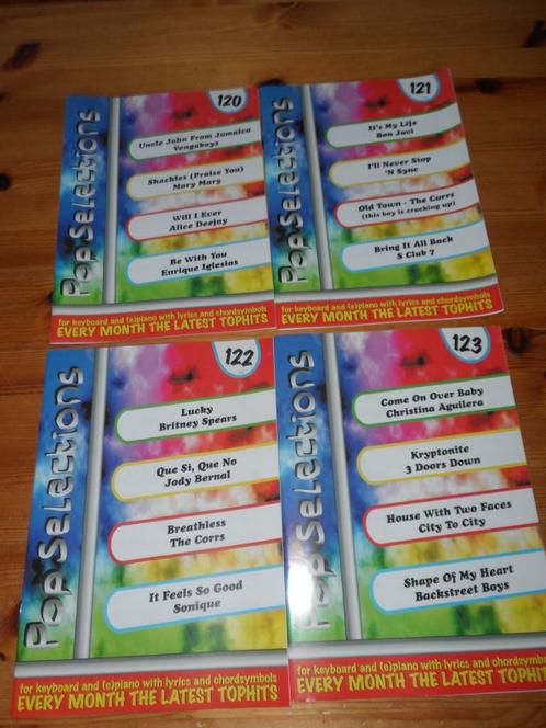 Pop Selections 120 t/m 129, Muziek en Instrumenten, Bladmuziek, Nieuw, Artiest of Componist, Populair, Gitaar, Piano, Keyboard