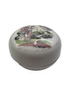 Kleine ronde doos Porseleinen porseleinen polychrome, Antiek en Kunst, Ophalen of Verzenden