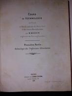 Oud lesboek 1868 Cours de technologie, Ophalen
